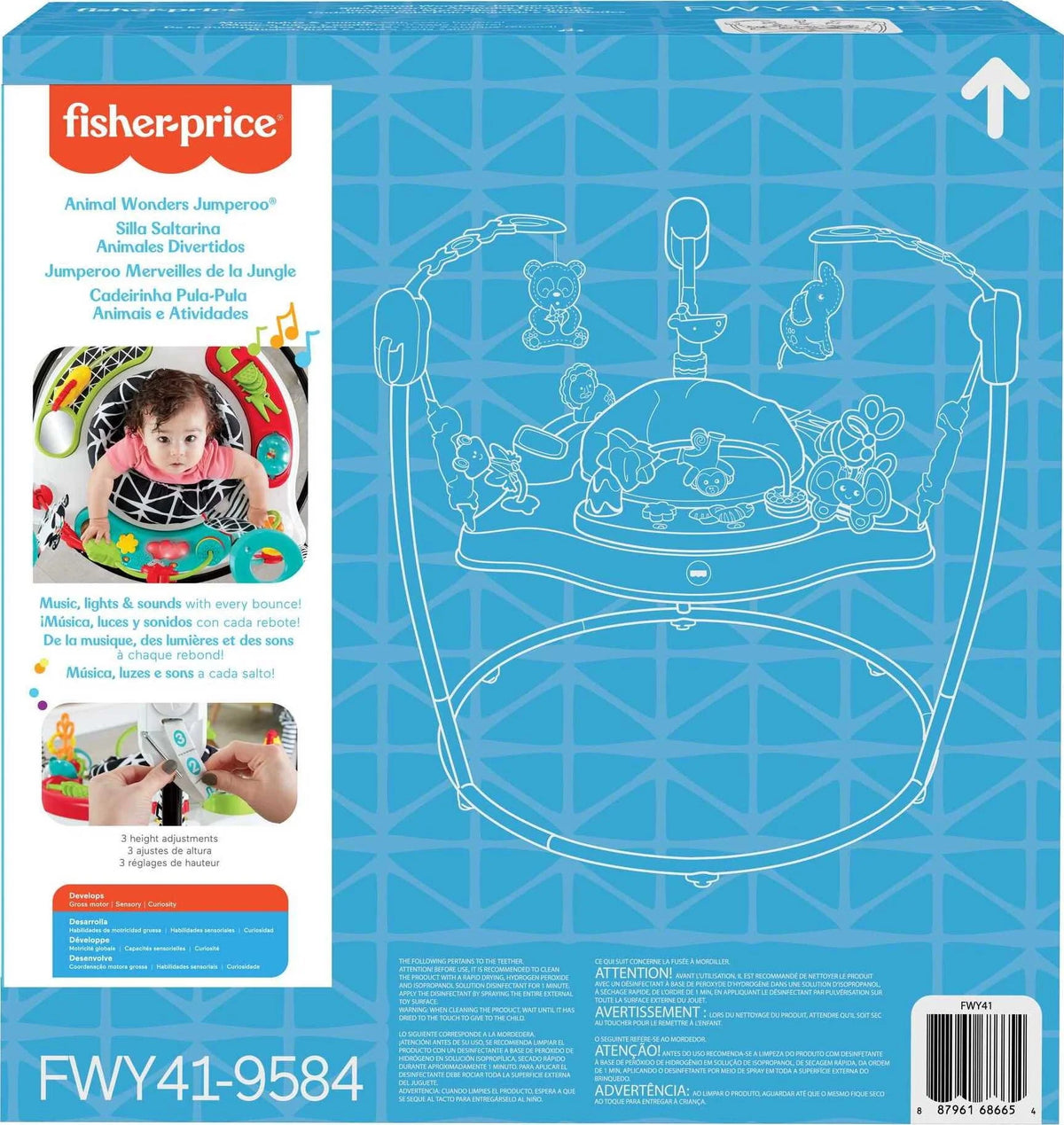 Baby Bouncer Activity Center with Music and Lights T3398