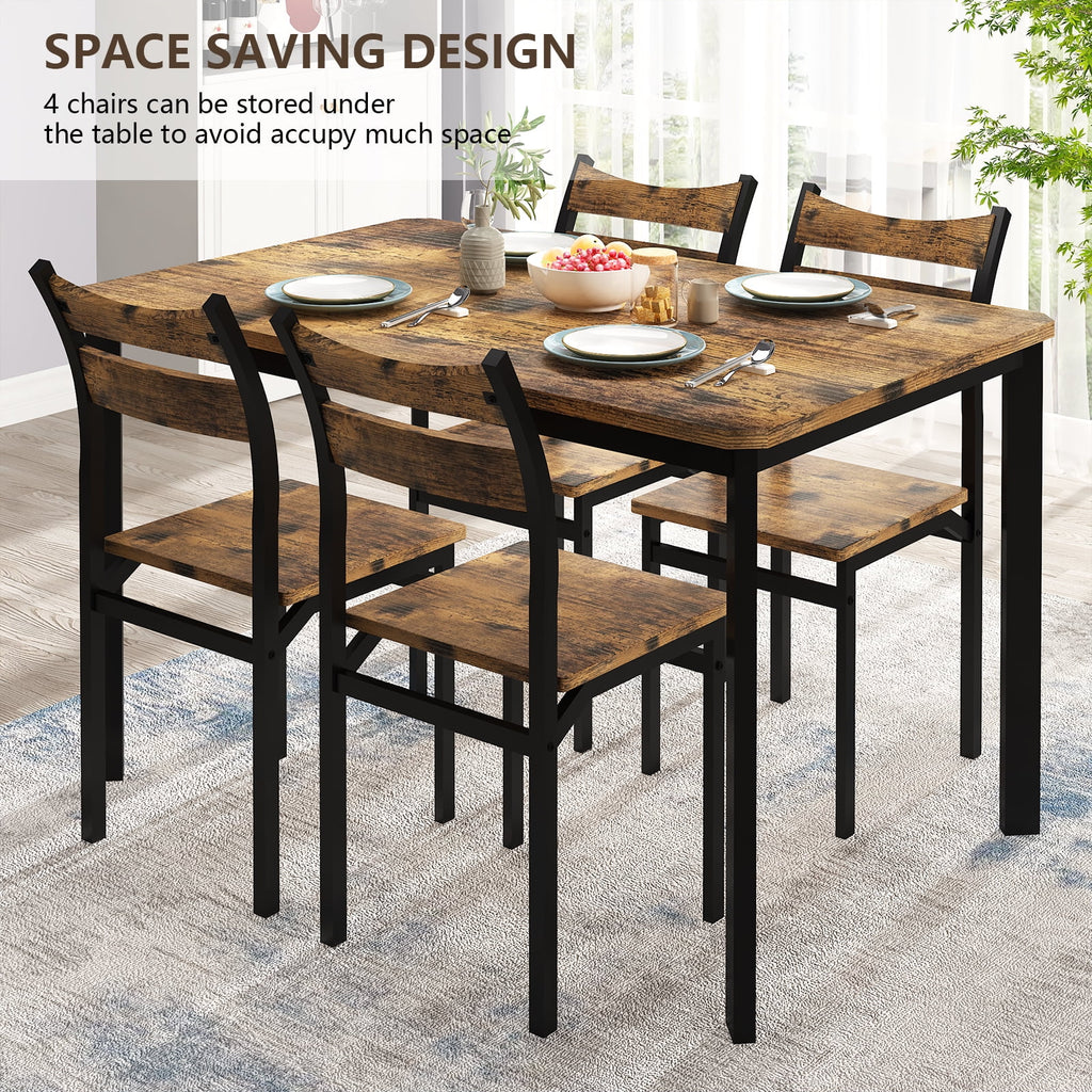 Dining Table Set for 4 with 4 Chairs Y6037