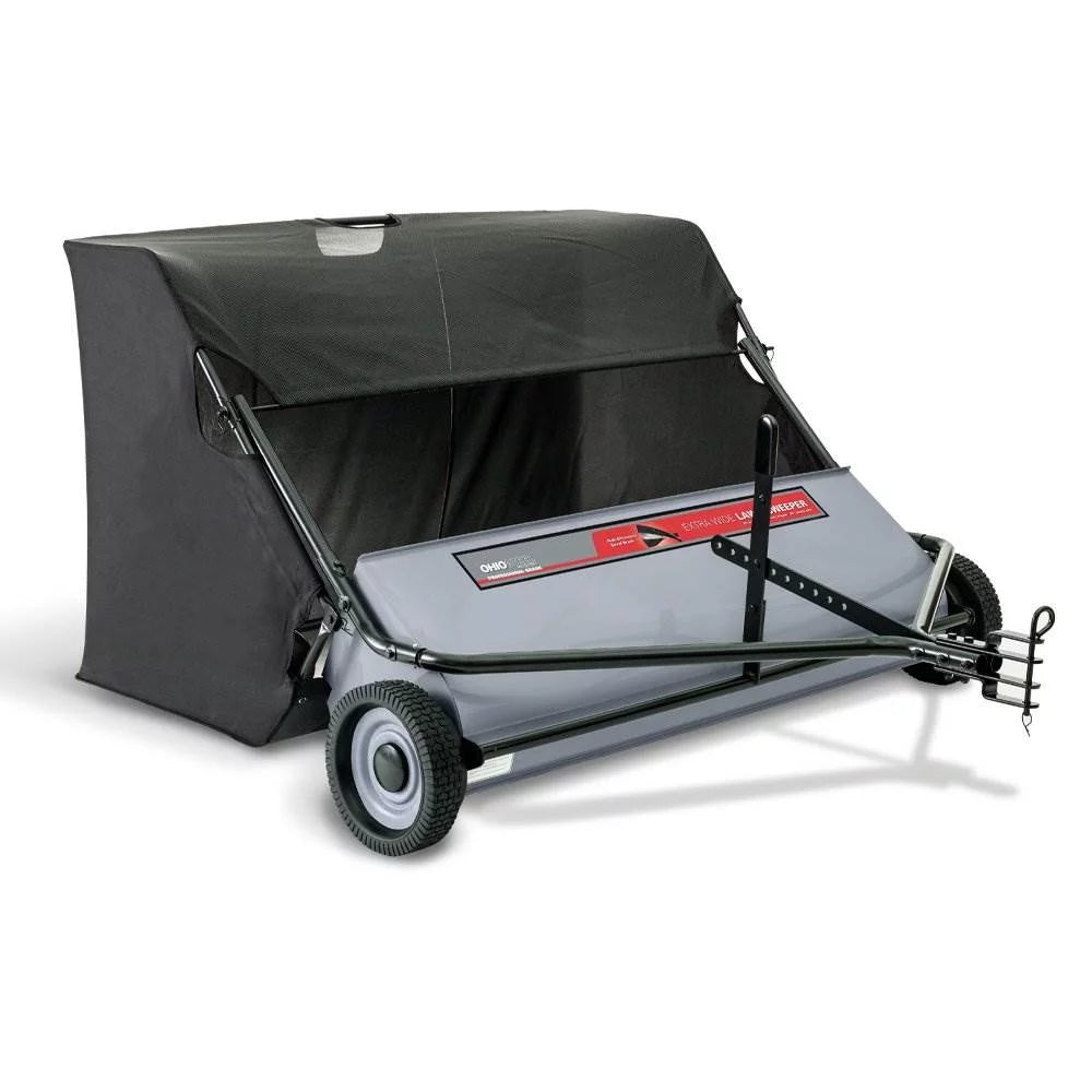 50 inch 26 cu. ft. Tow Pull Behind Leaf Yard Lawn Sweeper T80251