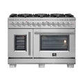 48 Gas Burner Electric Oven Range with French Door and 8 Sealed Burners K45217