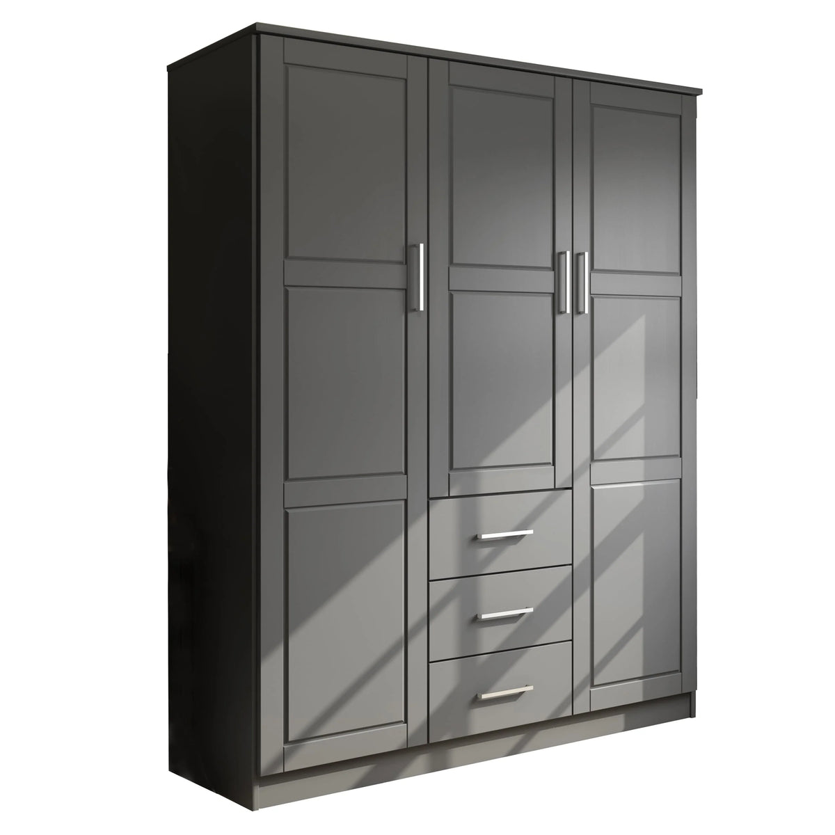 100% Solid Wood 3-Door Wardrobe Armoire K905084