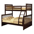 Twin Over Full Wooden Bunk Bed with Slatted Headboard A89814