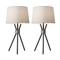 Black Metal Tripod Table Lamps G90932