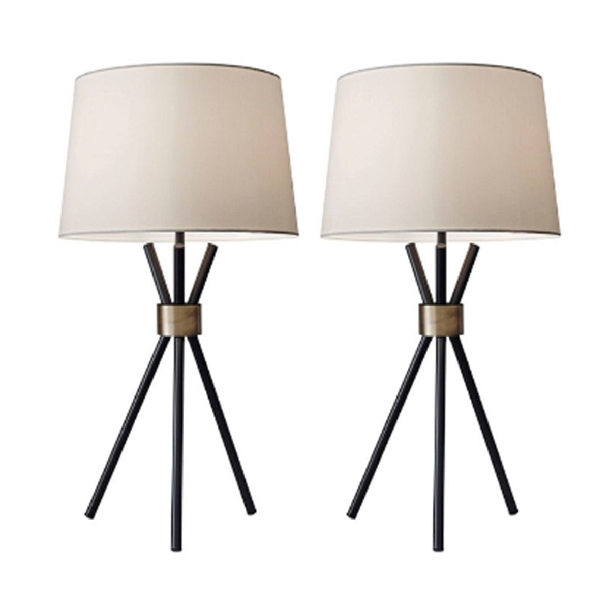 Black Metal Tripod Table Lamps G90932